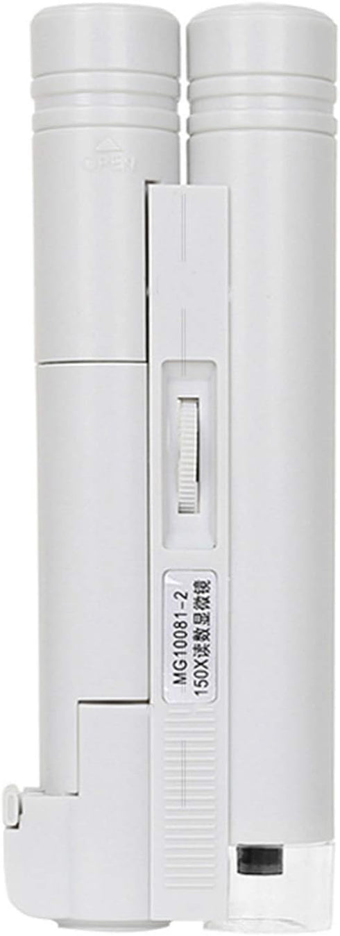 FAMKIT 150X Microscope with Scale Portable LED Lighted Pocket Microscope High Magnification...