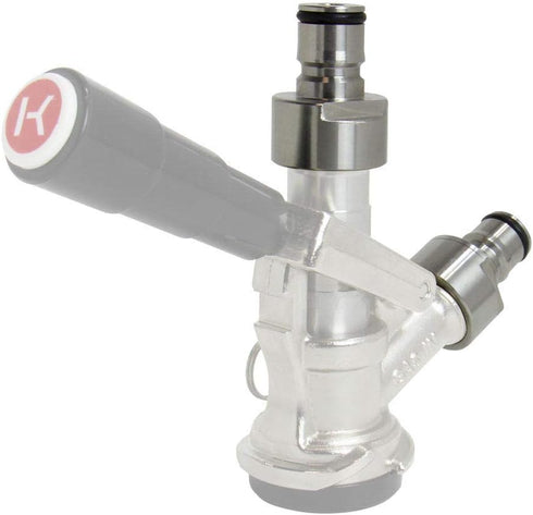 Kegco KMKCAL Keg Coupler Adapter, Liquid, Stainless Steel...