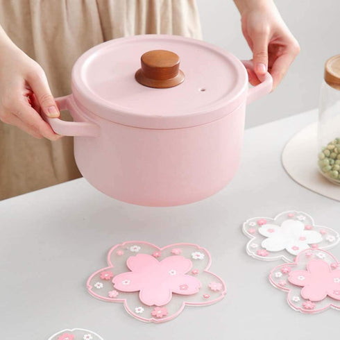 Durable Non-Slip Sakura Coffee Cup PVC Coaster Home Tea Coaster Bowl pad placemat Coaster(S)...