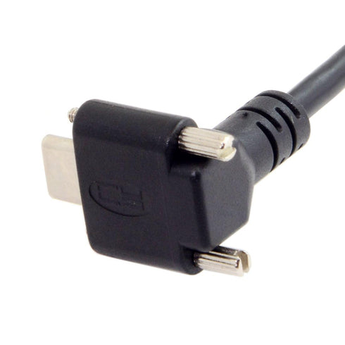 chenyang USB 3.0 to USB C 90 Degree Angled Data Cable with Panel Mount Screw for Industrial Camera 5.0M...