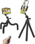 Phone Tripod, Flexible Tripod, Upgrade 4-Axis Angle Adjustment, Unique 360° Rotating Holder, Sturdy Octopus-Style Legs, and Wireless Remote Shutte...