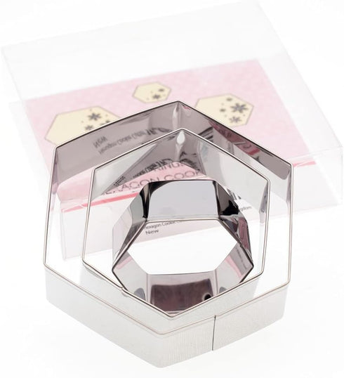 Hexagon Cookie Cutter 3 Piece Set - 2 Inches, 3 Inches, 4 Inches - Cookie Cutter Kingdom...
