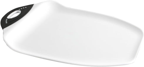 Dexas Chop & Scoop Cutting Board, 9.5 by 13 inches, White with Black Handle...