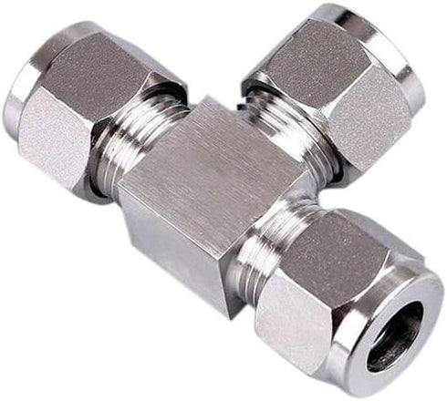 Beduan Pneumatic Stainless Steel 3/8” Compression Fittings Tee Let-Lok Adapter Tube Connector...