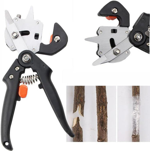 Garden Grafting Tool Set - 2-in-1 Professional Pruning Scissor Shears Cutting Tool for Plant Branch Vine Fruit Trees, Included 3 Replacement Blade...