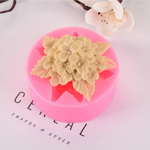 3 Pack Silicone Mold - 3D Flower Shapes: Rose, Peony & Round for Resin Candle & Soap Making...