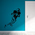 Home Find Football Player Silhouette Mural a Player with Ball Football Wall Sticker Rugby Wall Decal Sport Theme Wall Arts Peel and Stick for Kids...