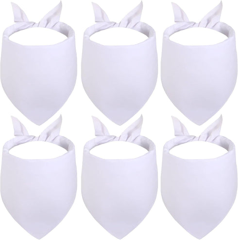 Sublimation Dod Bandanas 6PCS, Heat Transfer Washable Dog Scarf, Blank DIY Solid Kerchief Bib Breed, Pet Birthday/Party Fun Idea Gift for Large Me...