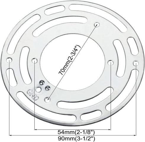4Inches universal light fixture mounting bracket, 8 Sets 4" Circle Mounting Bracket for Mount Wall Light, Chandelier...