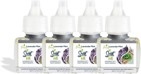 Scent Fill Lavender Mint Plug in Air Freshener, 4 Scented Oil Refills...