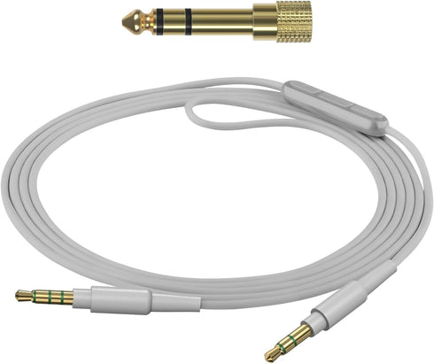 Geekria Audio Cable with Mic Compatible with Beats Studio Pro, Studio 3 Headphones Cable, 1/8" (3.5mm) to 3.5mm Replacement Stereo Cord with Inlin...