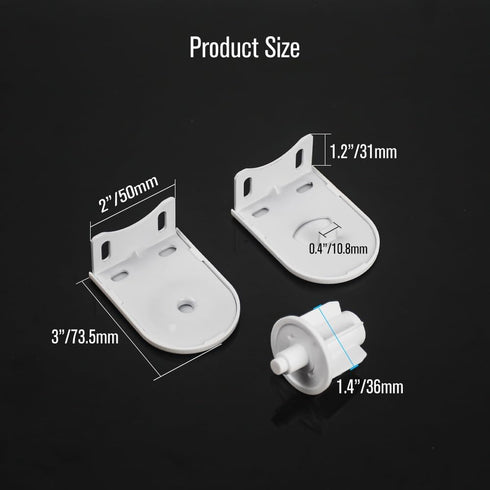Rollerhouse 38/40mm Roller Blind Repair Kit, Mount Window Shade Brackets, Curtain Roller Blind Accessories for Electric Blinds with 1 1/2" Tube, 1...