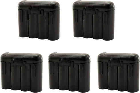 Powertron 5 AA/AAA / CR123A Black Battery Holder Storage Cases...