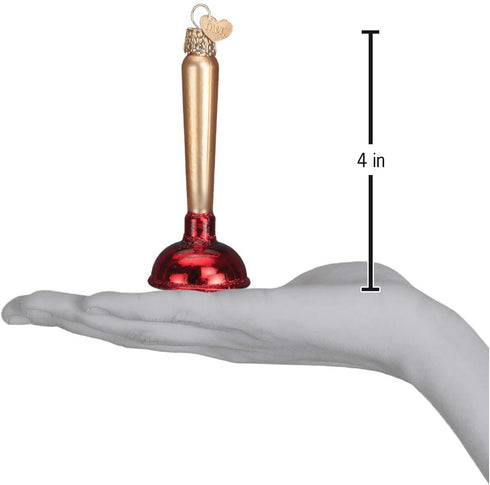 Old World Christmas Ornaments: Toilet Plunger Glass Blown Ornaments for Christmas Tree (32193)...