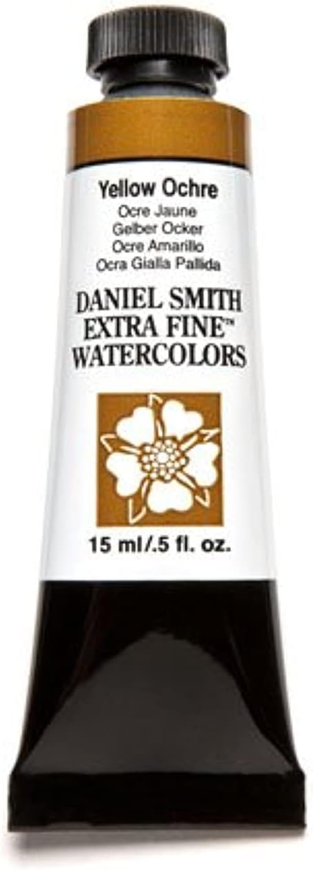 Daniel Smith Extra Fine Watercolor 15ml Paint Tube, Yellow Ochre (284600114), 0.5 Ounce (Pack of 1)...