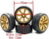 1/10 Scale OnRoad Rubber Tires & Wheels Rims Hex Hub 12mm(no glued) for RC Touring Car Tyre(4pcs/Set)...
