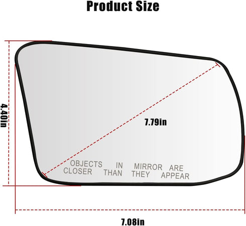 Passenger Side Heated Mirror Glass with Rear Holder Fit for Nissan Altima Sentra 2013 2014 2015 2016 2017 2018, Right Side Rear View Mirror Glass ...