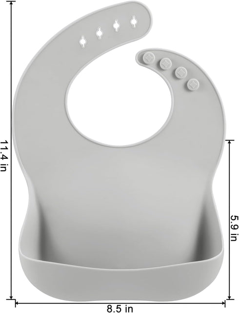 PandaEar 3 Pack Silicone Baby Bibs for Boys Girls| Waterproof Toddler Bibs| Adjustable Unisex Baby Bibs for Eating| BPA Free Soft Durable Silicone...