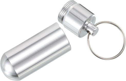 uxcell Toothpick Holder, 2Pcs - Aluminum Alloy Portable Toothpick Case, Waterproof Toothpick Holder Pocket with Keychain for Outdoor Picnic Campin...