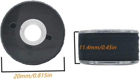 YEQIN 36Pcs Black Prewound Bobbin Thread and Bobbin Clamps - Size A Class 15 SA156 Compatible with Babylock, Brother, Consew, Juki, Singer Embroid...