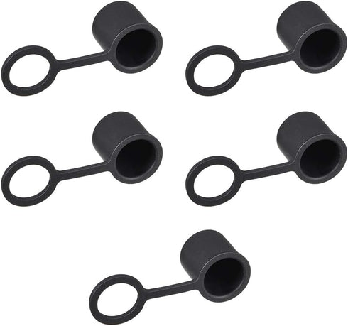uxcell 5pcs BNC Silicone Protectors Cap Port Cover Anti Dust Black...