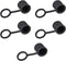 uxcell 5pcs BNC Silicone Protectors Cap Port Cover Anti Dust Black...