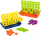 Gamie Four in a Row Game, Set of 4, Line Up Four Pegs in a Row Games with Foldable Board & 30 Pieces Each, Fun Indoor Game Night Games for Kids, E...