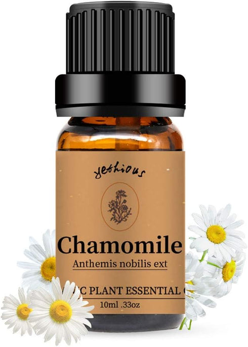 Yethious Organic Chamomile Essential Oil 100% Pure Aromatherapy Oils for Diffuser, Skin, Hair and Face, 10 Milliliters...