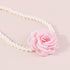 Baroque Pearl Choker Necklace with Handmade Flower Vintage Floral Rose Collar Bridal Pearl Neck Chain Party Neck Jewelry for Women and Girls...