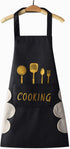 DILLMAN Women Kitchen Apron with Hand Wipe Pockets?Big Pocket,Hand-wiping, Waterproof for Cooking Baking...
