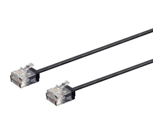 Monoprice Cat6 Ethernet Patch Cable - Snagless, 550MHz, UTP, 32AWG, 0.5 Feet, Black - Micro SlimRun Series...