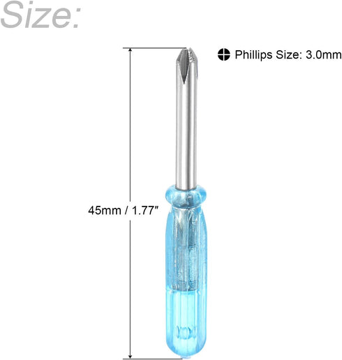uxcell Mini Phillips Screwdriver, 3.0mm Cross Head 45mm Length for Small Appliances Repair, 10 Pcs...