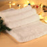 AerWo Faux Fur Christmas Table Runner, Winter Snowy White Table Runner for White Christmas Holiday Table Decoration 72 x 15 Inch...