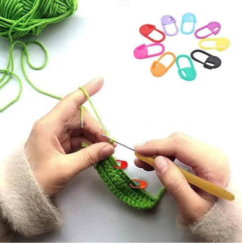 Stitch Markers 10 Colors Knitting Crochet Locking 60/160Pcs Stitch Needle Clip Counter with 3 Plastic Needle Randomly and 1 Knitting Crochet Loop ...