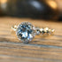 925 Silver Women's Ring Round Gem Sapphire Topaz Zircon Single Stone Engagement Wedding Anniversary Ring Bridal Gift Cozy Ring...