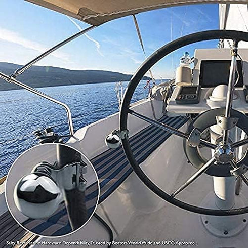 PACEWALKER AISI 316 Stainless Steel Boat Steering Wheel Knob, Steering Wheel Maneuvering Knob Quality...