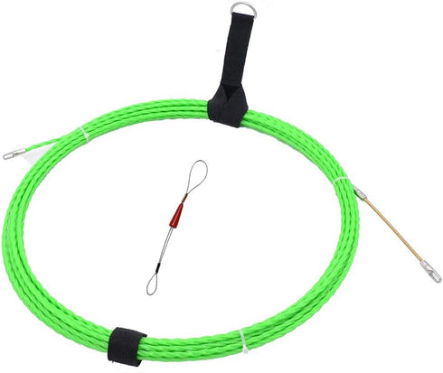 Fish Tape Electrical Wire Threader Wire Puller and Fish Tape Fastener tool 33 FT(10M) UP Grade Large Leader Hole...