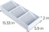 Smart Design 3 Section Plastic Spice Rack Drawer - Non-Slip Lining and Feet - BPA Free - Seasoning Jars, Makeup Storage, Countertop Bottle Tray, 3...