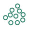 uxcell Fluorine Rubber O-Rings, 8.5mm OD 5.5mm ID 1.5mm Width FKM Seal Gasket for Machinery Plumbing, Green, Pack of 10...