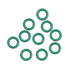 uxcell Fluorine Rubber O-Rings, 8.5mm OD 5.5mm ID 1.5mm Width FKM Seal Gasket for Machinery Plumbing, Green, Pack of 10...