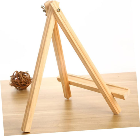 1pc Picture Frame Holder Stand Card Stand Canvas Stand Desktop Stand Photo Holders Table Tripod Natural Wood Frame Mini Tripod Easel Photo Frame P...