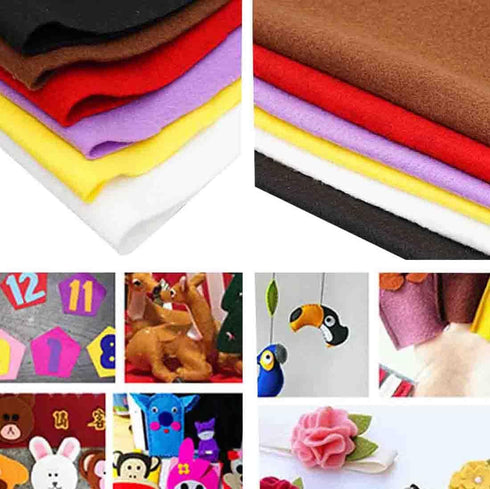 Red Craft Felt Fabric by The Yard Thickness 1.6mm 36" x 72" Soft and Durable Felt Fabric for Sewing Crafts Blankets DIY Creative Project...