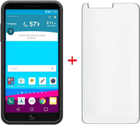 Phone Case for LG G6 with Tempered Glass Screen Protector Cover and Cell Accessories Slim Hard Hybrid Rugged Heavy Duty Silicone LGG6 ThinQ LG6 Th...