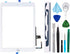 White Digitizer Repair Kit for iPad 9.7" 2018 iPad 6 6th Gen A1893 A1954 Touch Screen Digitizer Replacement with Home Button + Tools...