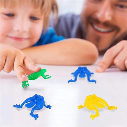 10 Pcs Multicolor ABS Jumping Frog , Frog Action Colorful Bounce Fidget , Creative Stress Reliever Educational ,Small in Size and Light in Weight,...