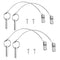 Boat Bimini Pin 4PCS Quick Release Pin 1/4" Diameter w/Lanyard Prevents Loss, Full 316 Stainless Steel, boat tops and support poles sailboat Acces...
