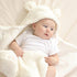 Baby Swaddle Blanket Boys Girls Cute Cotton Plush Receiving Blanket Ultra-Soft Newborn Sleeping Wraps for Infant 0-6 Months, White...