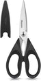 iBayam 1-Pack Kitchen Scissors All Purpose Kitchen Shears 8.5" Cooking Scissors with Sheath, Black Kitchen Accessories, Household Appliances Home ...