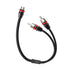 1ft 1 Female to 2 Male Nickel Plated RCA Y Adapter Splitter Connector Cable (2 Pack)...