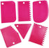 6PCS Pottery Plastic Scraper Tools Set Clay Sculpture Pottery Clay Sculpture Carving Tool DIY Clay Texture Scraper Textured Art Tools,Hot Pink...